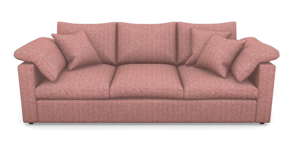 Product photograph of Big Softie Straight Arm 4 Seater Straight Arm Sofa In Dundee Herringbone - Rose from Sofas and Stuff Limited