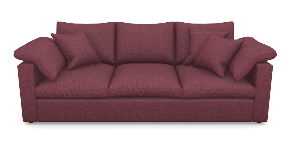 Product photograph of Big Softie Straight Arm 4 Seater Straight Arm Sofa In Easy Clean Plain - Chianti from Sofas and Stuff Limited