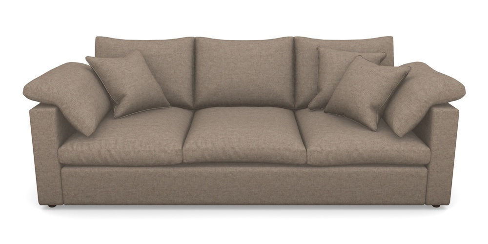 Product photograph of Big Softie Straight Arm 4 Seater Straight Arm Sofa In Easy Clean Plain - Camel from Sofas and Stuff Limited