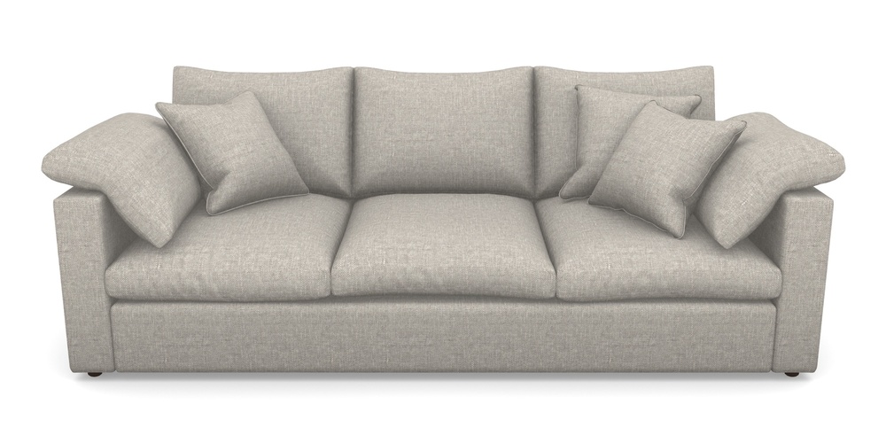 Product photograph of Big Softie Straight Arm 4 Seater Straight Arm Sofa In Easy Clean Plain - Dove from Sofas and Stuff Limited