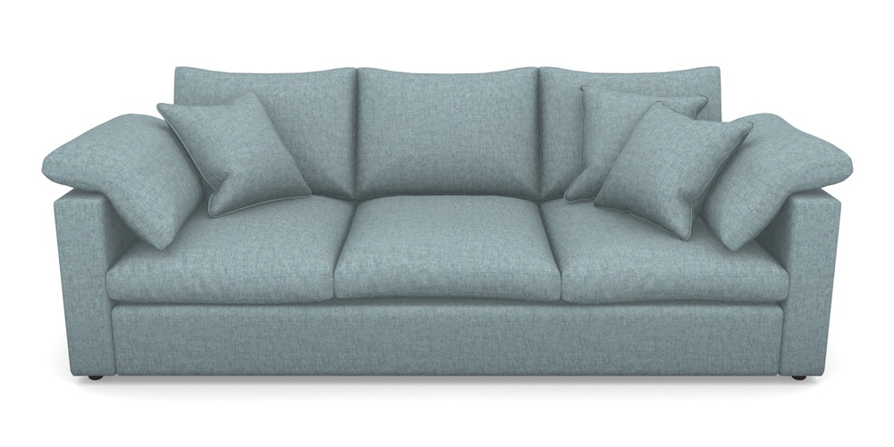 Product photograph of Big Softie Straight Arm 4 Seater Straight Arm Sofa In Easy Clean Plain - Polar from Sofas and Stuff Limited