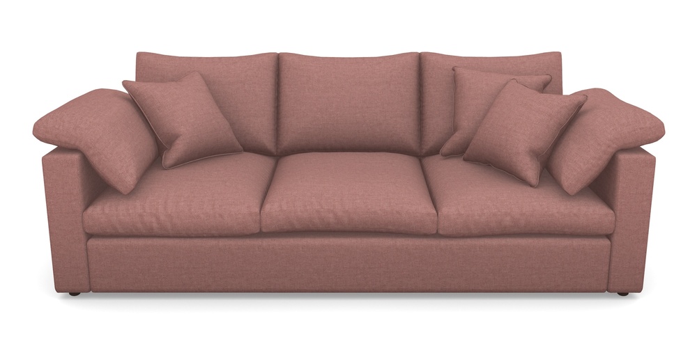 Product photograph of Big Softie Straight Arm 4 Seater Straight Arm Sofa In Easy Clean Plain - Rosewood from Sofas and Stuff Limited