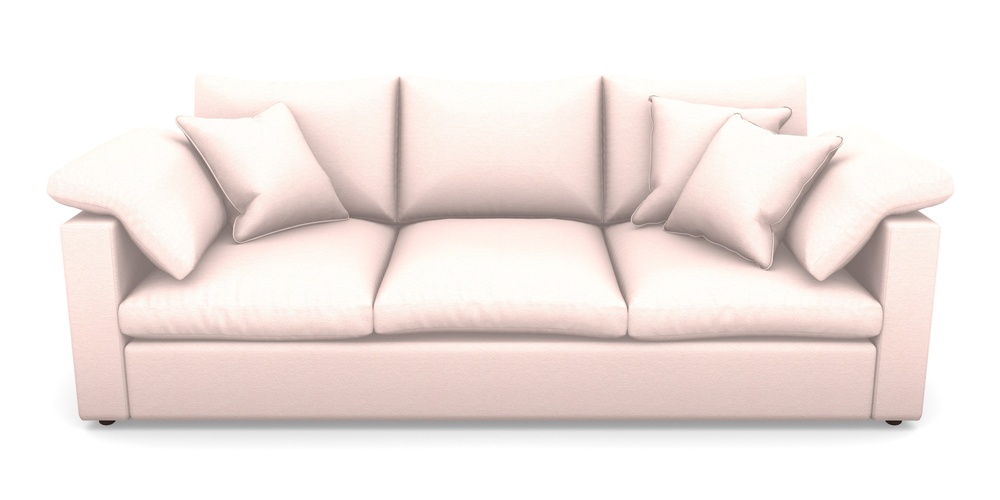 Product photograph of Big Softie Straight Arm 4 Seater Straight Arm Sofa In Eco Washable Cotton - Sugar from Sofas and Stuff Limited