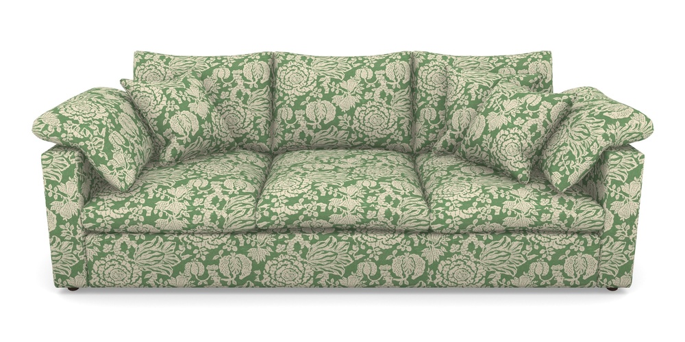 Product photograph of Big Softie Straight Arm 4 Seater Straight Arm Sofa In V A Brompton Collection - Flowering Kale - Basil from Sofas and Stuff Limited