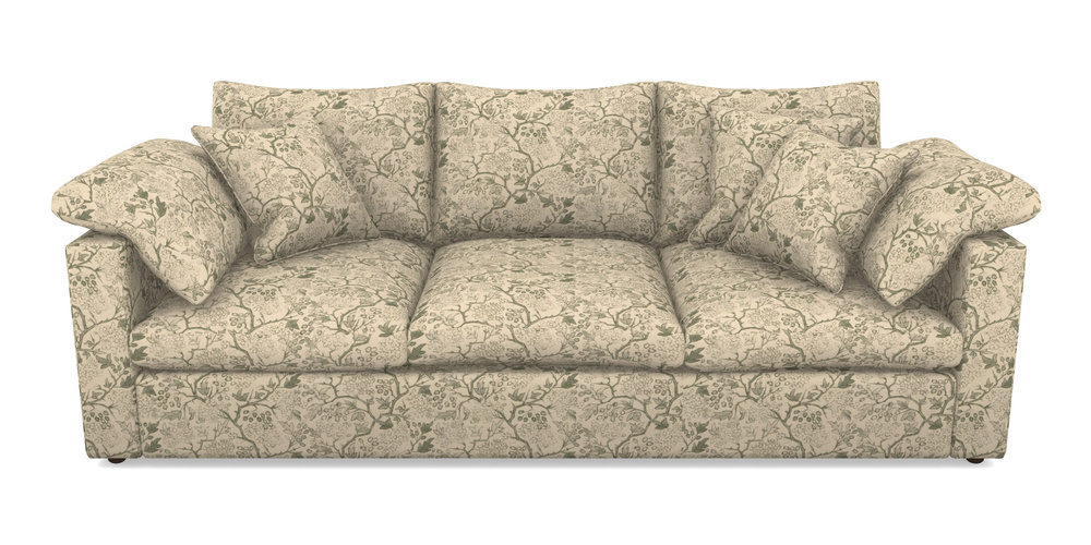 Product photograph of Big Softie Straight Arm 4 Seater Straight Arm Sofa In Rhs Collection - Gertrude Jekyll Linen Cotton Blend - Green from Sofas and Stuff Limited