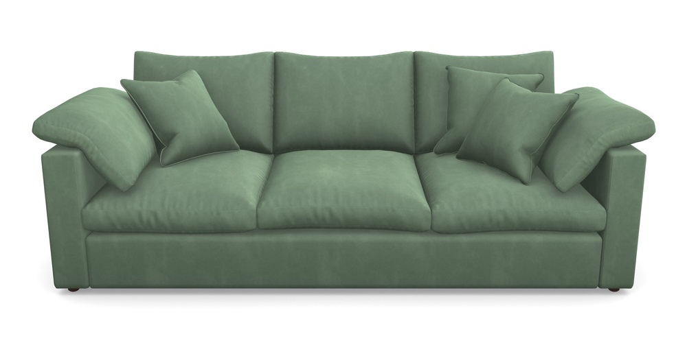 Product photograph of Big Softie Straight Arm 4 Seater Straight Arm Sofa In House Clever Velvet - Celadon from Sofas and Stuff Limited