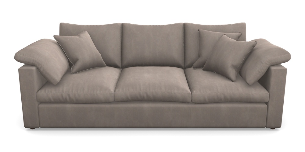 Product photograph of Big Softie Straight Arm 4 Seater Straight Arm Sofa In House Clever Velvet - Cocoa from Sofas and Stuff Limited