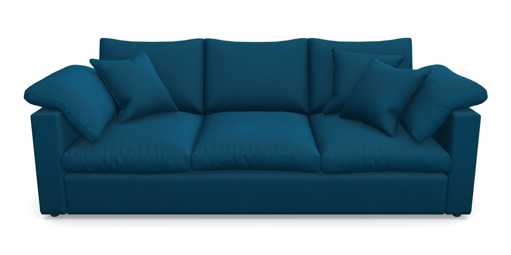 Product photograph of Big Softie Straight Arm 4 Seater Straight Arm Sofa In House Clever Velvet - Ocean from Sofas and Stuff Limited