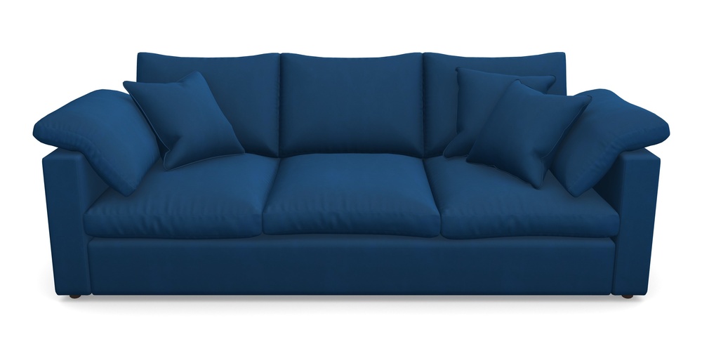 Product photograph of Big Softie Straight Arm 4 Seater Straight Arm Sofa In House Clever Velvet - Royal from Sofas and Stuff Limited