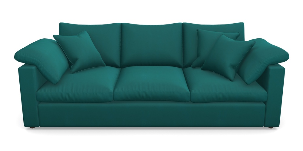 Product photograph of Big Softie Straight Arm 4 Seater Straight Arm Sofa In House Clever Velvet - Teal from Sofas and Stuff Limited