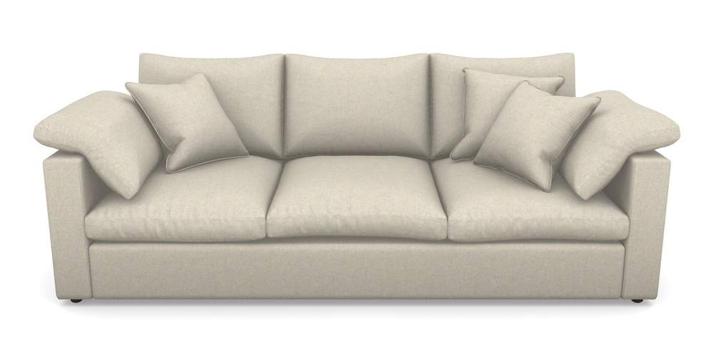 Product photograph of Big Softie Straight Arm 4 Seater Straight Arm Sofa In House Linen 1 - Natural from Sofas and Stuff Limited