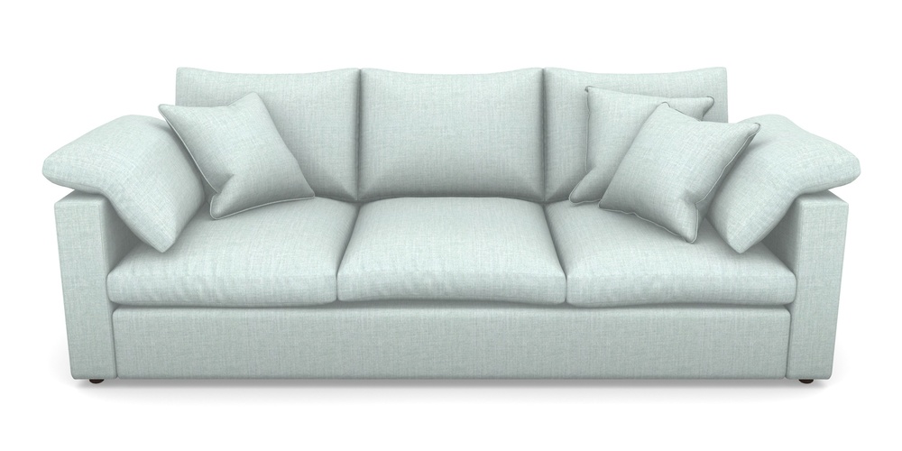 Product photograph of Big Softie Straight Arm 4 Seater Straight Arm Sofa In House Plain - Aqua from Sofas and Stuff Limited