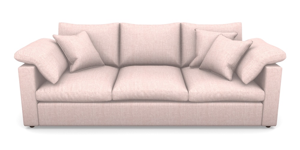Product photograph of Big Softie Straight Arm 4 Seater Straight Arm Sofa In House Plain - Rose from Sofas and Stuff Limited