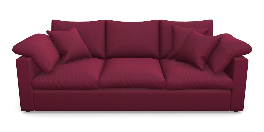 Product photograph of Big Softie Straight Arm 4 Seater Straight Arm Sofa In House Velvet - Claret from Sofas and Stuff Limited