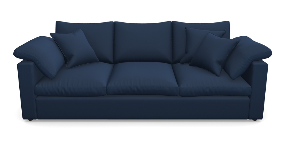 Product photograph of Big Softie Straight Arm 4 Seater Straight Arm Sofa In House Velvet - Indigo from Sofas and Stuff Limited