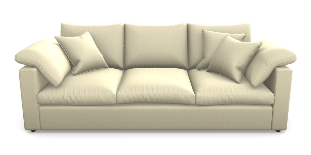 Product photograph of Big Softie Straight Arm 4 Seater Straight Arm Sofa In House Velvet - Latte from Sofas and Stuff Limited