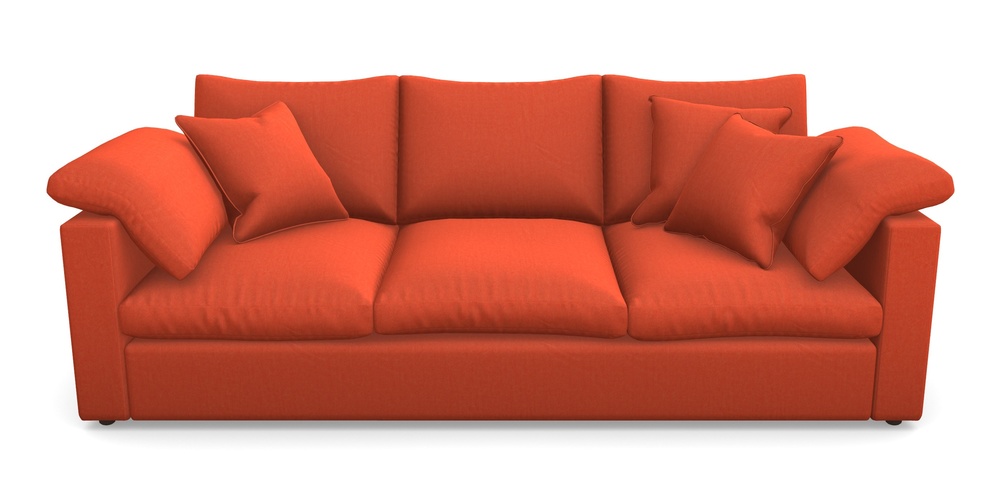 Product photograph of Big Softie Straight Arm 4 Seater Straight Arm Sofa In House Velvet - Terracotta from Sofas and Stuff Limited
