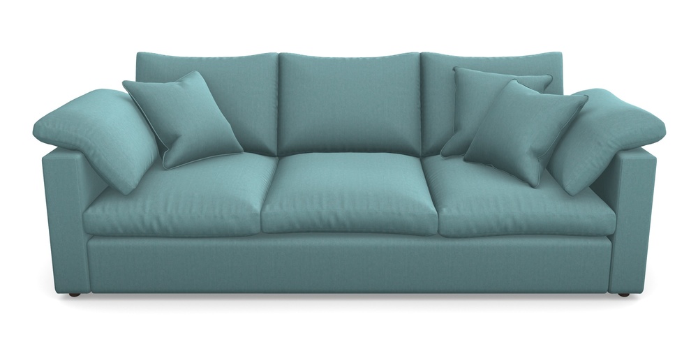 Product photograph of Big Softie Straight Arm 4 Seater Straight Arm Sofa In House Velvet - Wedgewood from Sofas and Stuff Limited
