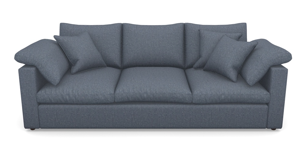 Product photograph of Big Softie Straight Arm 4 Seater Straight Arm Sofa In House Wool - Navy from Sofas and Stuff Limited