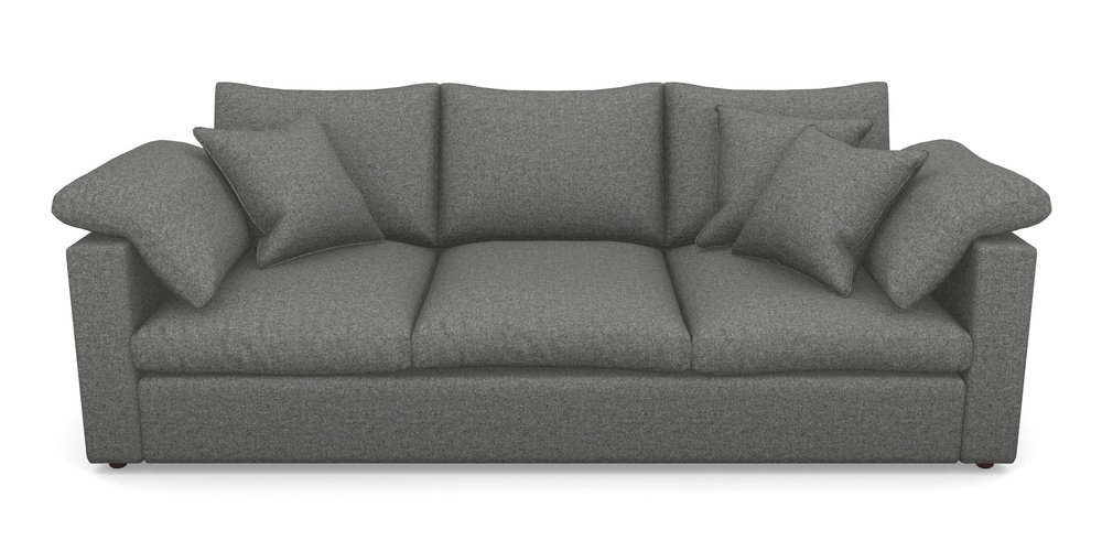 Product photograph of Big Softie Straight Arm 4 Seater Straight Arm Sofa In House Wool - Nickel from Sofas and Stuff Limited