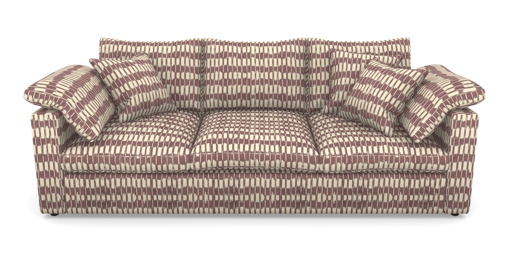 Product photograph of Big Softie Straight Arm 4 Seater Straight Arm Sofa In V A Brompton Collection - Ikat - Cacao from Sofas and Stuff Limited