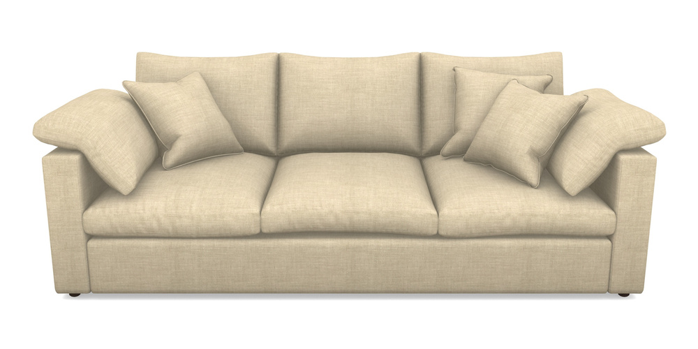 Product photograph of Big Softie Straight Arm 4 Seater Straight Arm Sofa In Posh Linen - Oatmeal from Sofas and Stuff Limited