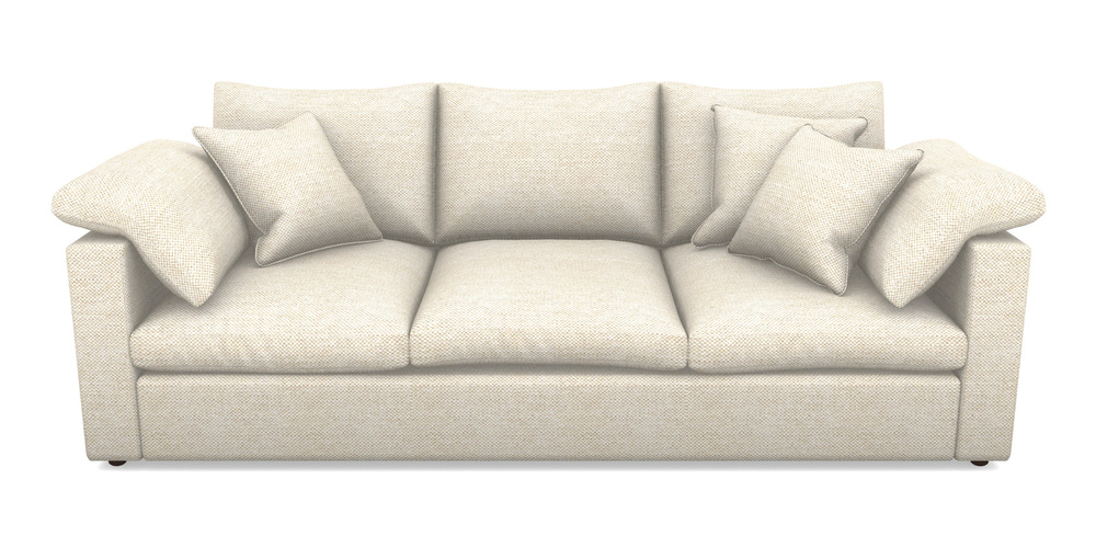 Product photograph of Big Softie Straight Arm 4 Seater Straight Arm Sofa In Sanday Linen - Natural from Sofas and Stuff Limited