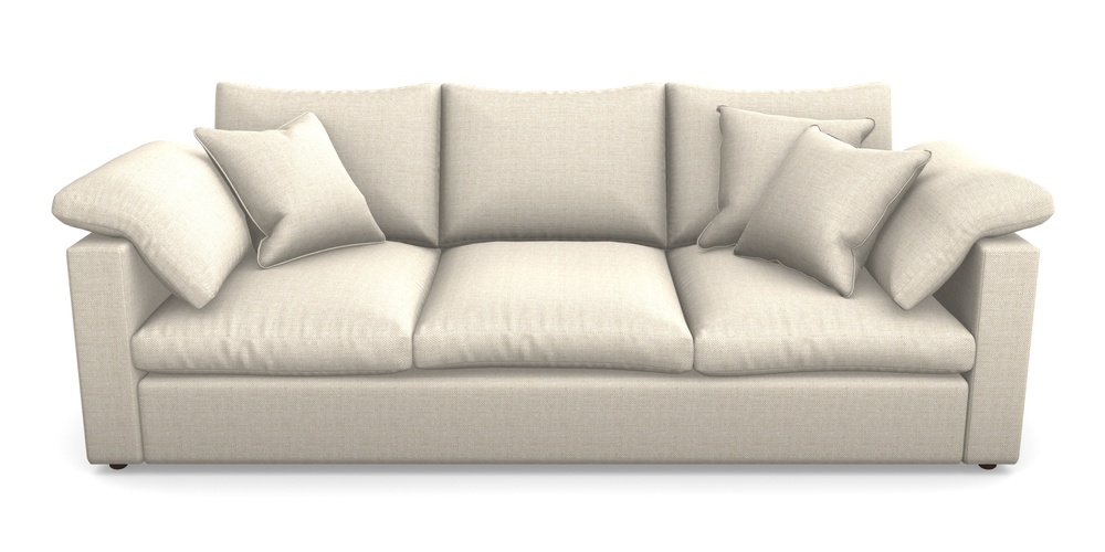 Product photograph of Big Softie Straight Arm 4 Seater Straight Arm Sofa In Sole Linen - Natural from Sofas and Stuff Limited