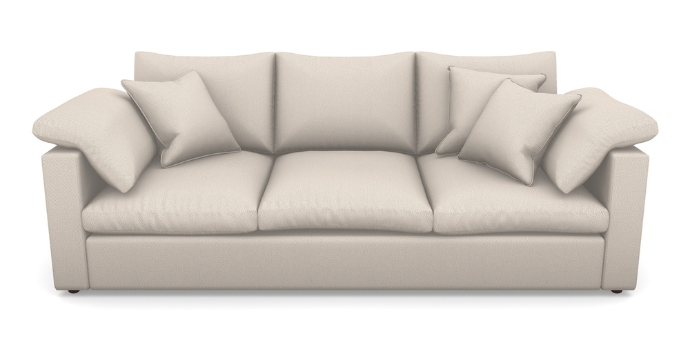 Product photograph of Big Softie Straight Arm 4 Seater Straight Arm Sofa In Two Tone Plain - Biscuit from Sofas and Stuff Limited