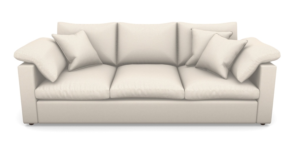 Product photograph of Big Softie Straight Arm 4 Seater Straight Arm Sofa In Two Tone Plain - Calico from Sofas and Stuff Limited