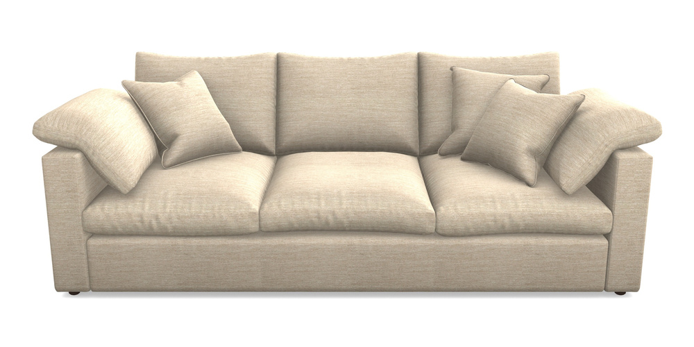 Product photograph of Big Softie Straight Arm 4 Seater Straight Arm Sofa In Textured Velvet - Almond from Sofas and Stuff Limited