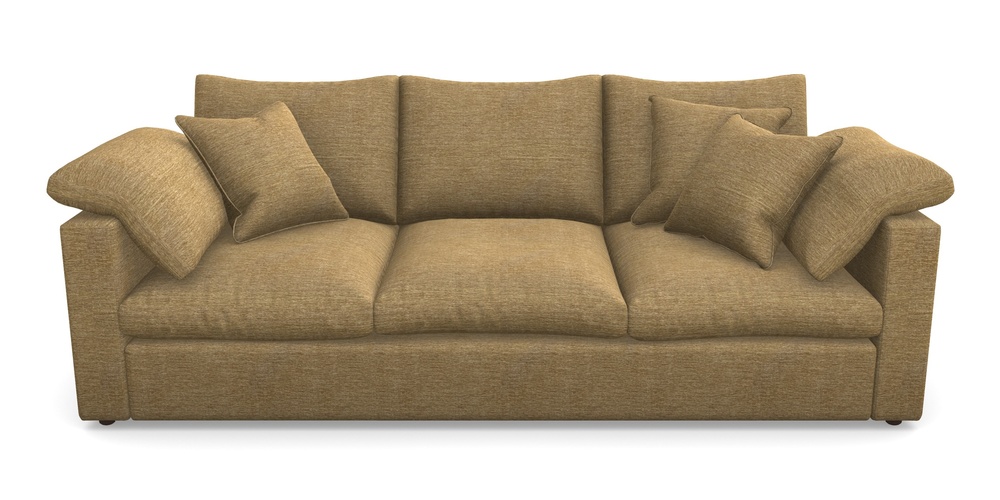 Product photograph of Big Softie Straight Arm 4 Seater Straight Arm Sofa In Textured Velvet - Balsa from Sofas and Stuff Limited