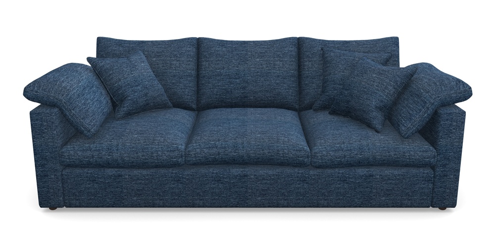 Product photograph of Big Softie Straight Arm 4 Seater Straight Arm Sofa In Textured Velvet - Denim from Sofas and Stuff Limited