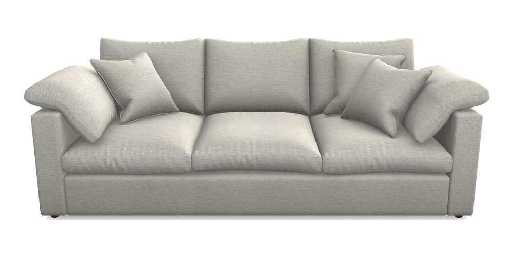 Product photograph of Big Softie Straight Arm 4 Seater Straight Arm Sofa In Textured Velvet - Silver from Sofas and Stuff Limited