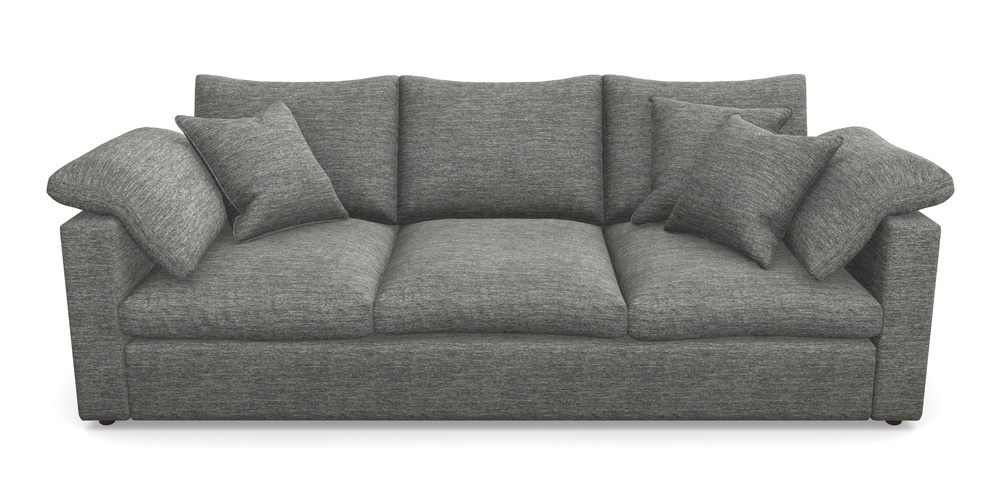 Product photograph of Big Softie Straight Arm 4 Seater Straight Arm Sofa In Textured Velvet - Slate from Sofas and Stuff Limited