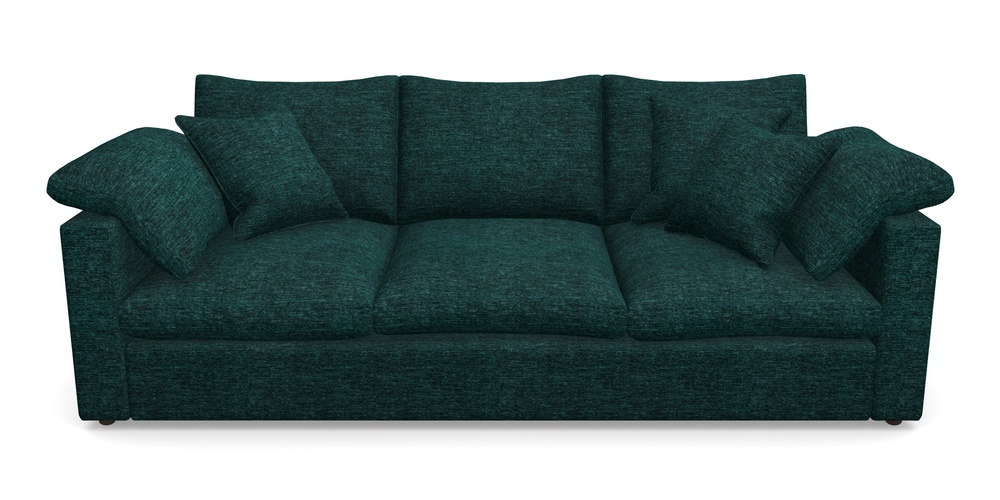 Product photograph of Big Softie Straight Arm 4 Seater Straight Arm Sofa In Textured Velvet - Viridian from Sofas and Stuff Limited