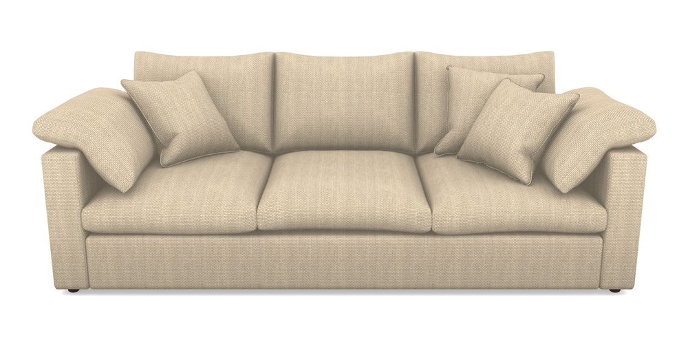 Product photograph of Big Softie Straight Arm 4 Seater Straight Arm Sofa In Cloth 22 Weaves - White Sands Linen - Chalk from Sofas and Stuff Limited