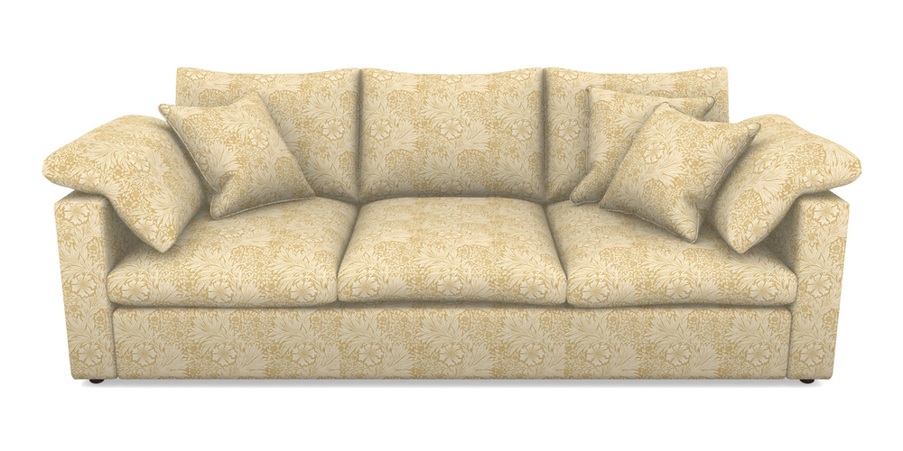 Product photograph of Big Softie Straight Arm 4 Seater Straight Arm Sofa In William Morris Collection - Marigold - Lichen Cowslip from Sofas and Stuff Limited