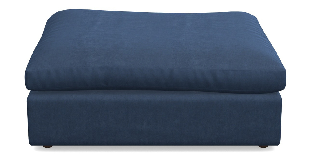 Product photograph of Big Softie Straight Arm Footstool In Clever Tough And Eco Velvet - Agean from Sofas and Stuff Limited