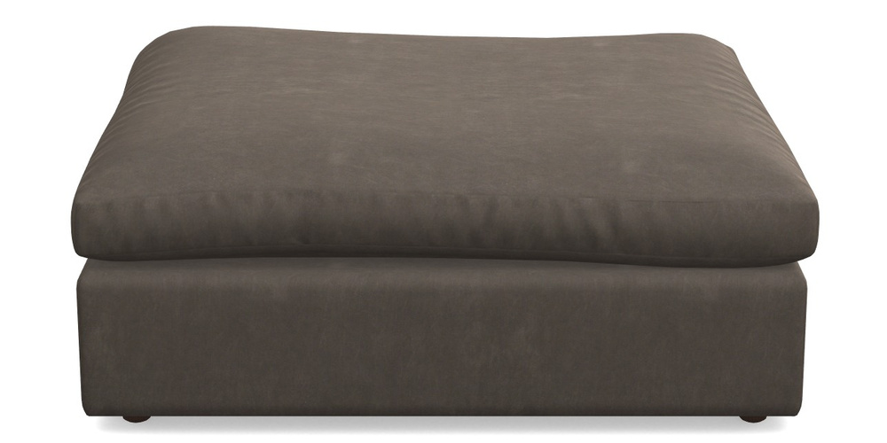 Product photograph of Big Softie Straight Arm Footstool In Clever Tough And Eco Velvet - Chrome from Sofas and Stuff Limited