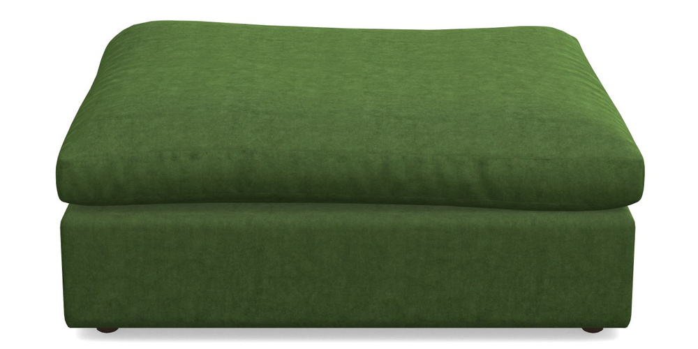 Product photograph of Big Softie Straight Arm Footstool In Clever Tough And Eco Velvet - Shamrock from Sofas and Stuff Limited