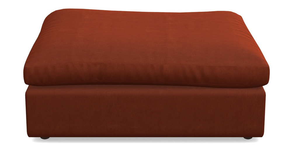 Product photograph of Big Softie Straight Arm Footstool In Clever Tough And Eco Velvet - Tawny from Sofas and Stuff Limited