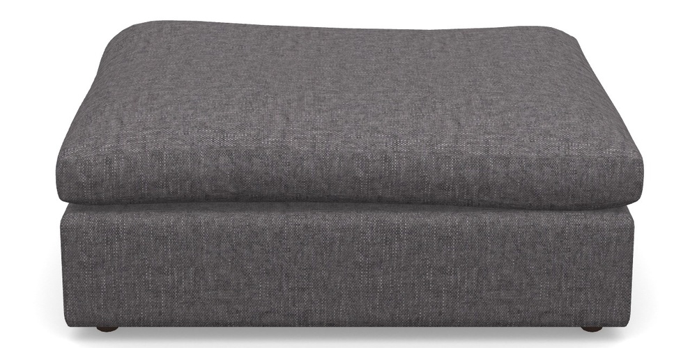 Product photograph of Big Softie Straight Arm Footstool In Easy Clean Plain - Ash from Sofas and Stuff Limited