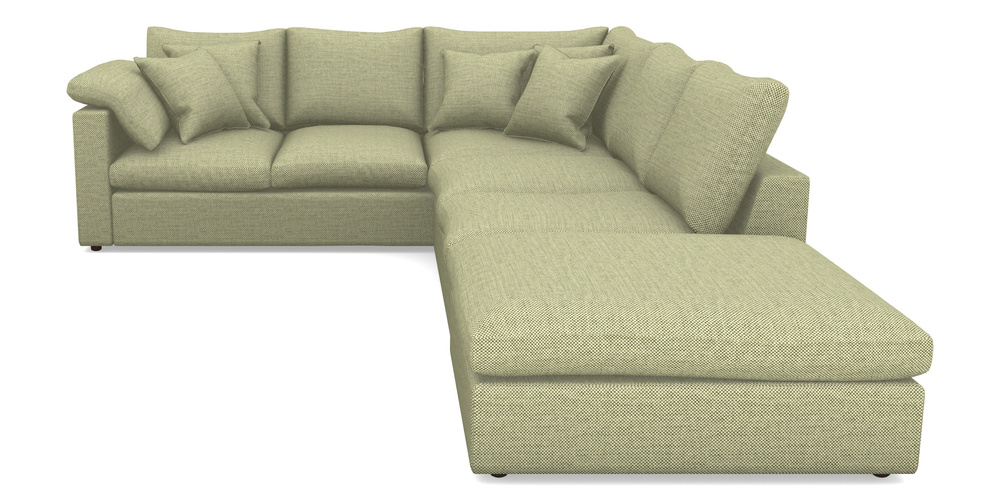 Product photograph of Big Softie Straight Arm Straight Arm Large Corner Group Lhf In Basket Weave - Sage from Sofas and Stuff Limited