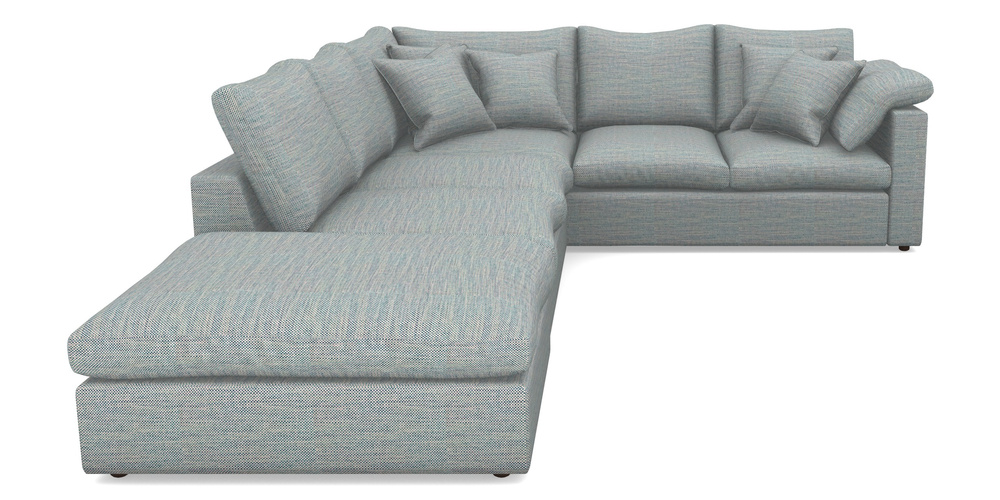 Product photograph of Big Softie Straight Arm Straight Arm Large Corner Group Rhf In Basket Weave - Blue from Sofas and Stuff Limited