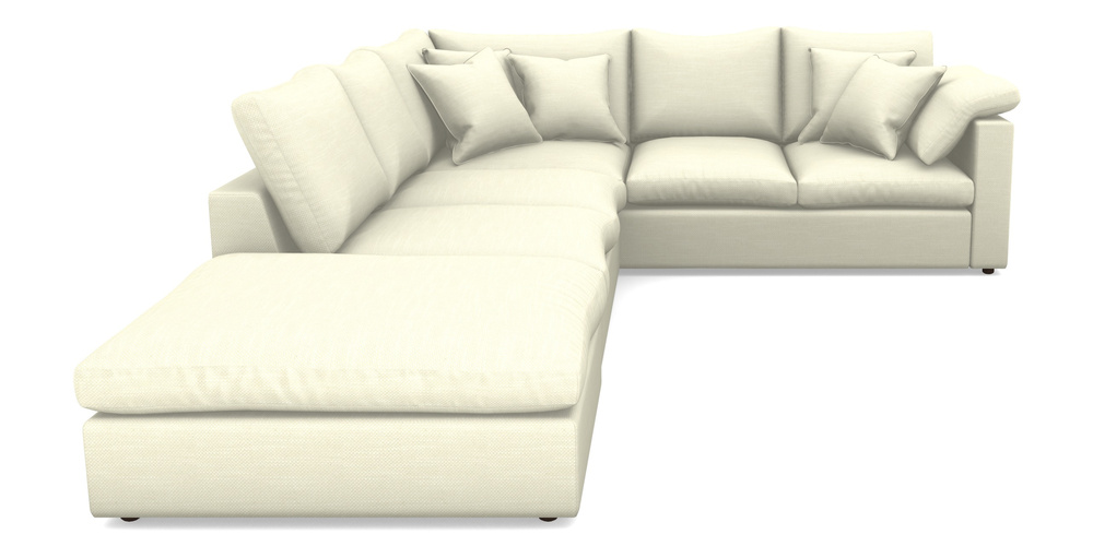 Product photograph of Big Softie Straight Arm Straight Arm Large Corner Group Rhf In Basket Weave - Cream from Sofas and Stuff Limited