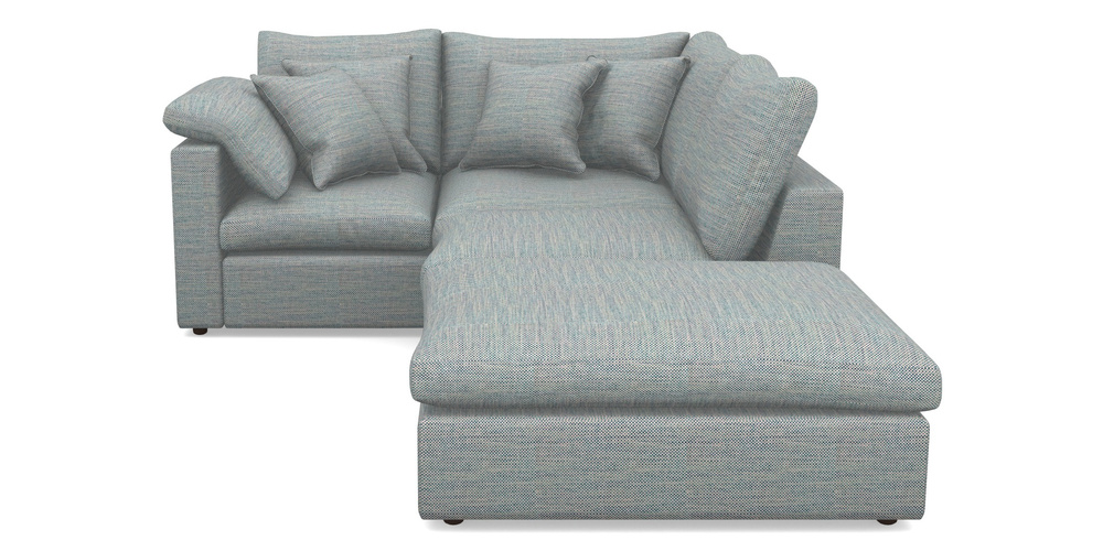Product photograph of Big Softie Straight Arm Straight Arm Small Corner Group Lhf In Basket Weave - Blue from Sofas and Stuff Limited