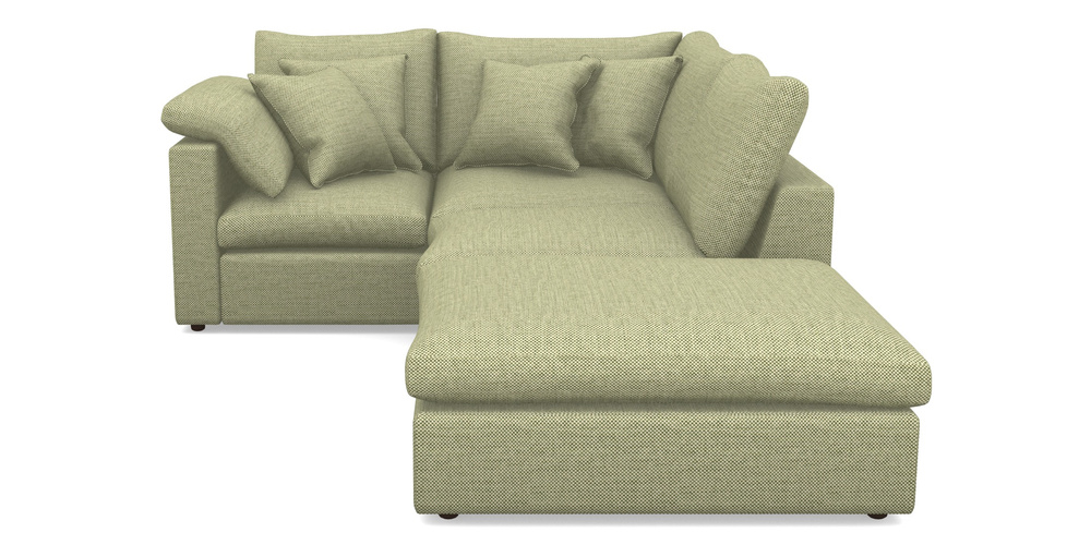Product photograph of Big Softie Straight Arm Straight Arm Small Corner Group Lhf In Basket Weave - Sage from Sofas and Stuff Limited