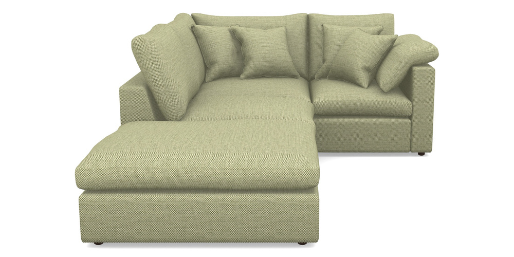 Product photograph of Big Softie Straight Arm Straight Arm Small Corner Group Rhf In Basket Weave - Sage from Sofas and Stuff Limited
