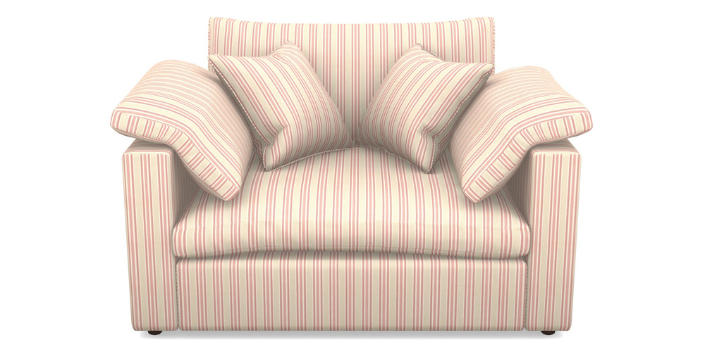 Product photograph of Big Softie Straight Arm Straight Arm Snuggler In Cloth 22 - Racing Stripes Ayr - Cherry from Sofas and Stuff Limited